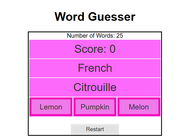 Word Guesser Game